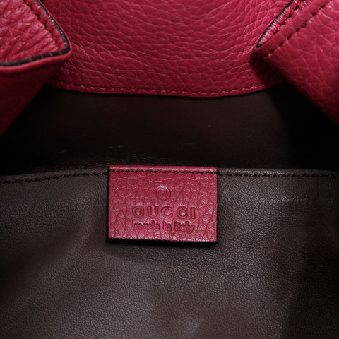 GUCCI Bamboo leather 2way Shoulder Bag pink WS22569
