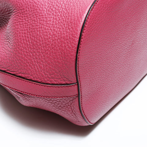 GUCCI Bamboo leather 2way Shoulder Bag pink WS22569