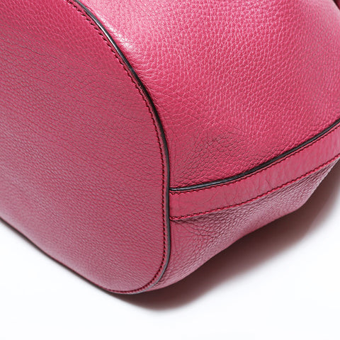 GUCCI Bamboo leather 2way Shoulder Bag pink WS22569