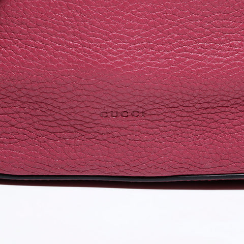 GUCCI Bamboo leather 2way Shoulder Bag pink WS22569