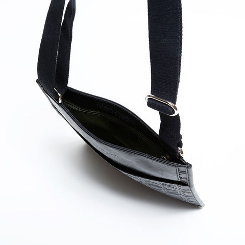 Salvatore Ferragamo Gancini embossed leather Shoulder Bag black WS22570