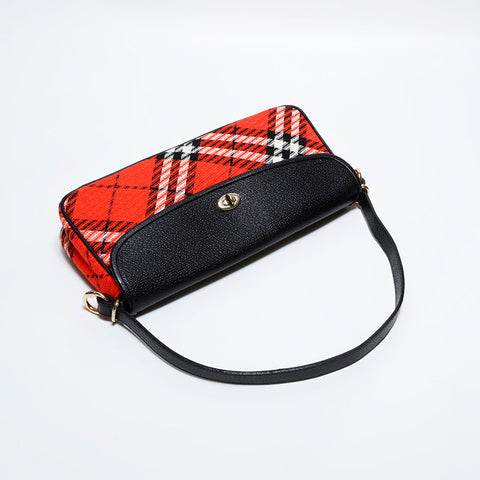 BURBERRY Nova Check Shoulder Bag Red WS22572