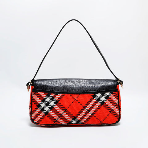 BURBERRY Nova Check Shoulder Bag Red WS22572