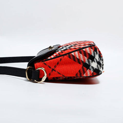 BURBERRY Nova Check Shoulder Bag Red WS22572