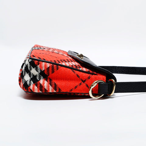 BURBERRY Nova Check Shoulder Bag Red WS22572