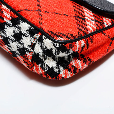 BURBERRY Nova Check Shoulder Bag Red WS22572
