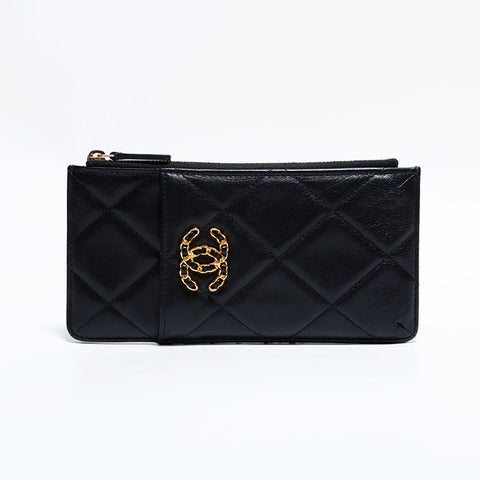 CHANEL CHANEL 19 Lambskin Fragment Case, 29th Series, 2019 Purse black WS22574