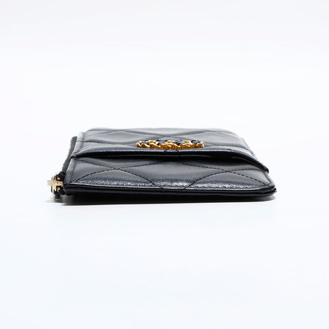 CHANEL CHANEL 19 Lambskin Fragment Case, 29th Series, 2019 Purse black WS22574