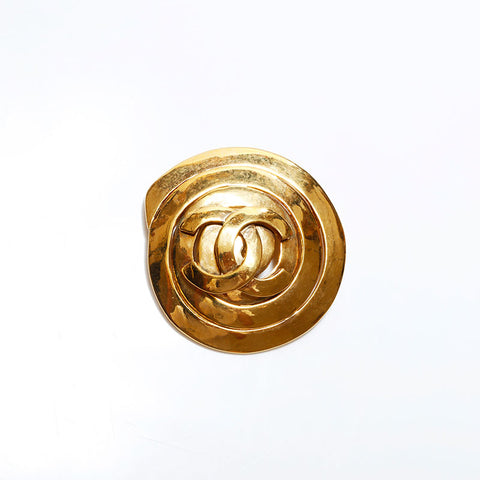 CHANEL 95P 1995 COCO Mark Brooch gold WS22576