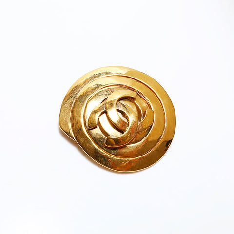 CHANEL 95P 1995 COCO Mark Brooch gold WS22576
