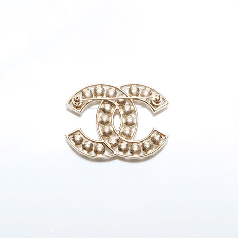 CHANEL B19V COCO Mark Pearl 2019 Brooch gold WS22577