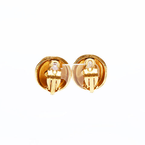 CHANEL 94A 1994 COCO Mark Round Earring gold WS22578