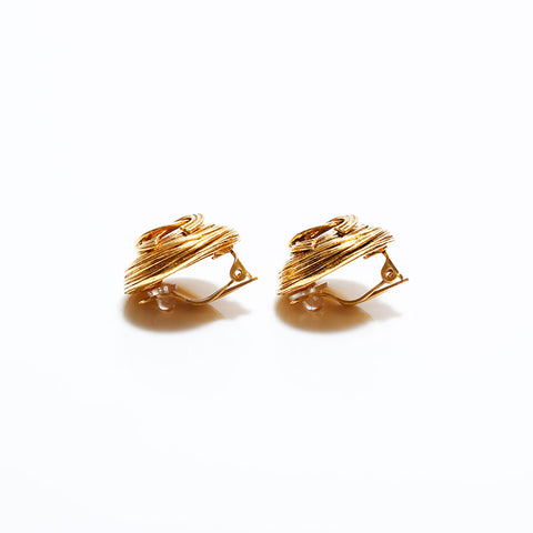 CHANEL 94A 1994 COCO Mark Round Earring gold WS22578