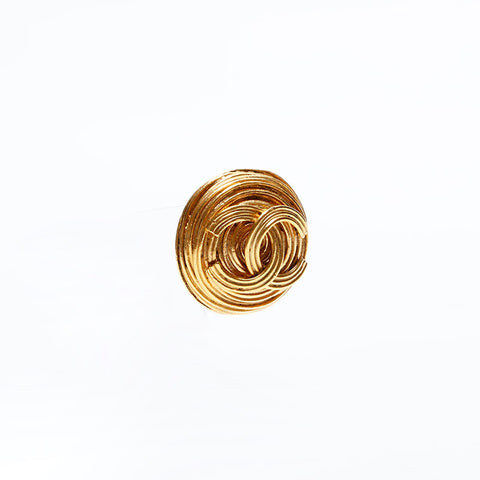 CHANEL 94A 1994 COCO Mark Round Earring gold WS22578