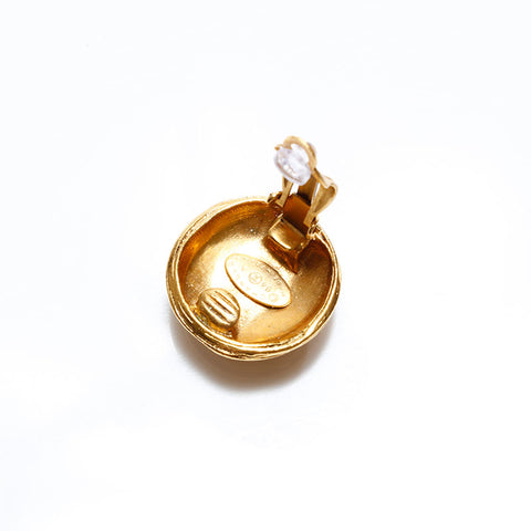 CHANEL 94A 1994 COCO Mark Round Earring gold WS22578