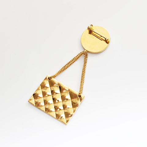 CHANEL COCO Mark Matrasse Brooch gold WS22581