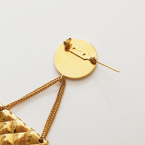 CHANEL COCO Mark Matrasse Brooch gold WS22581