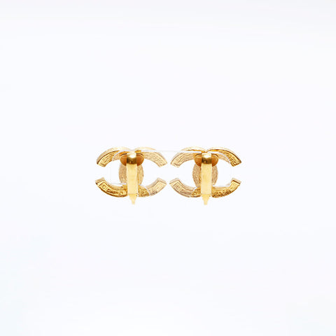 CHANEL COCO Mark rhinestone Earring gold WS22584