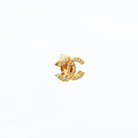 CHANEL COCO Mark rhinestone Earring gold WS22584