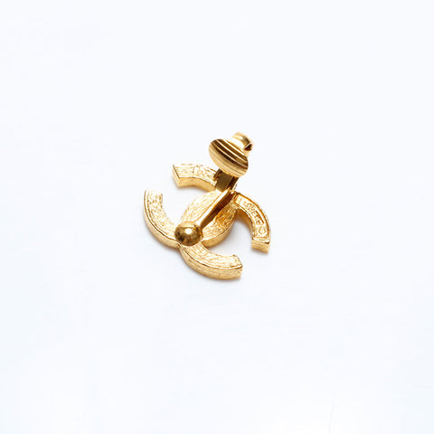 CHANEL COCO Mark rhinestone Earring gold WS22584