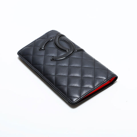 CHANEL No. 21 2015-2016 Cambon Line Matelasse Bifold Wallet Bifold Wallet black WS22587