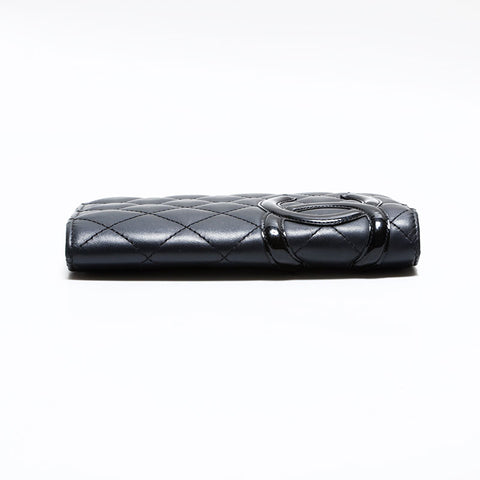 CHANEL No. 21 2015-2016 Cambon Line Matelasse Bifold Wallet Bifold Wallet black WS22587