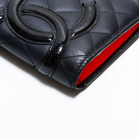 CHANEL No. 21 2015-2016 Cambon Line Matelasse Bifold Wallet Bifold Wallet black WS22587