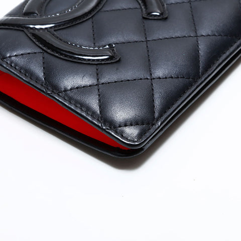 CHANEL No. 21 2015-2016 Cambon Line Matelasse Bifold Wallet Bifold Wallet black WS22587