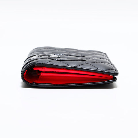 CHANEL No. 21 2015-2016 Cambon Line Matelasse Bifold Wallet Bifold Wallet black WS22587