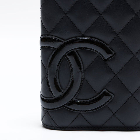 CHANEL No. 21 2015-2016 Cambon Line Matelasse Bifold Wallet Bifold Wallet black WS22587
