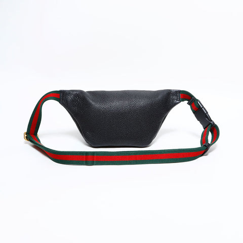 GUCCI Printed Leather Logo Shoulder Bag black WS22590