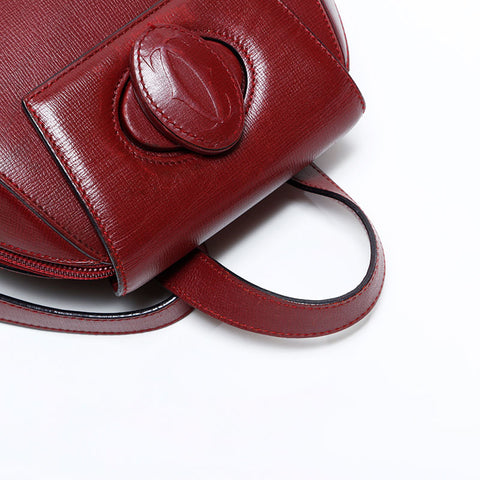 CARTIER Leather Must Do Backpack Â· Daypack Red WS22593