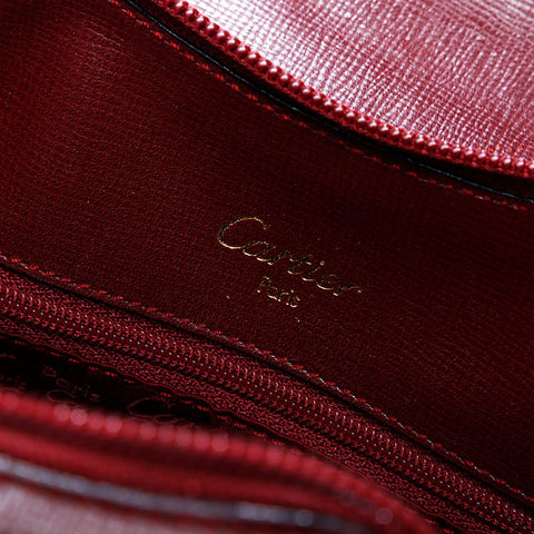 CARTIER Leather Must Do Backpack Â· Daypack Red WS22593