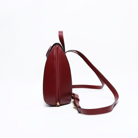 CARTIER Leather Must Do Backpack Â· Daypack Red WS22593