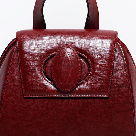 CARTIER Leather Must Do Backpack Â· Daypack Red WS22593