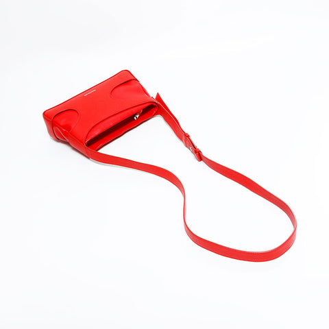 Salvatore Ferragamo Cut-out Leather Mini Shoulder Bag Red WS22594