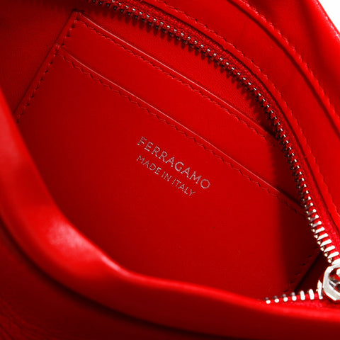 Salvatore Ferragamo Cut-out Leather Mini Shoulder Bag Red WS22594
