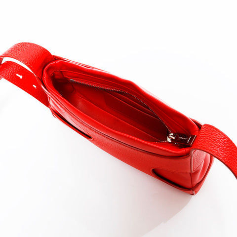 Salvatore Ferragamo Mini-Umhängetasche aus Leder mit Ausschnitten Rot WS22594