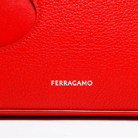 Salvatore Ferragamo Cut-out Leather Mini Shoulder Bag Red WS22594