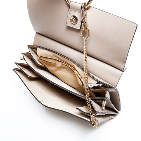 Chloe Faye Suede Leather Shoulder Bag beige WS22595