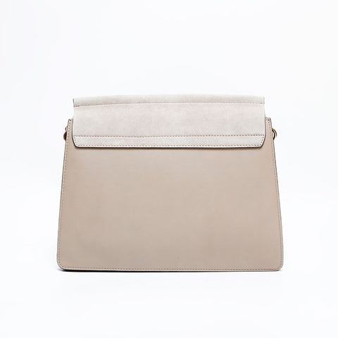 Chloe Faye Suede Leather Shoulder Bag beige WS22595