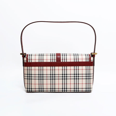 BURBERRY Nova check canvas Shoulder Bag beige WS22596