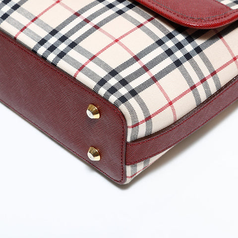 BURBERRY Nova check canvas Shoulder Bag beige WS22596