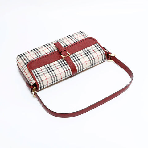 BURBERRY Nova check canvas Shoulder Bag beige WS22596
