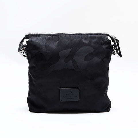 VALENTINO Studs Nylon Shoulder Bag black WS22597