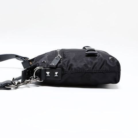 VALENTINO Studs Nylon Shoulder Bag black WS22597