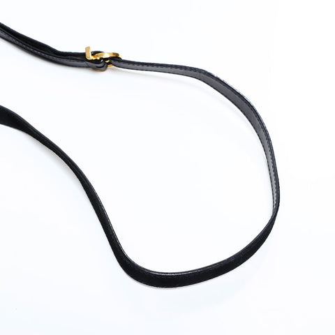 Salvatore Ferragamo Vara Suede Shoulder Bag black WS22598