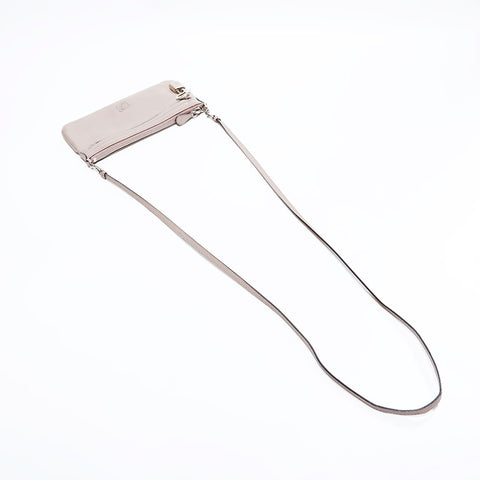ロエベ LOEWE アナグラム レザー ミニ ショルダーバッグ グレー WS22600