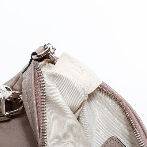 ロエベ LOEWE アナグラム レザー ミニ ショルダーバッグ グレー WS22600