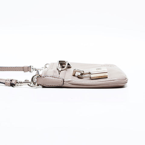 ロエベ LOEWE アナグラム レザー ミニ ショルダーバッグ グレー WS22600